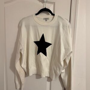 Orange Kiss Cream Sweater with Black Star